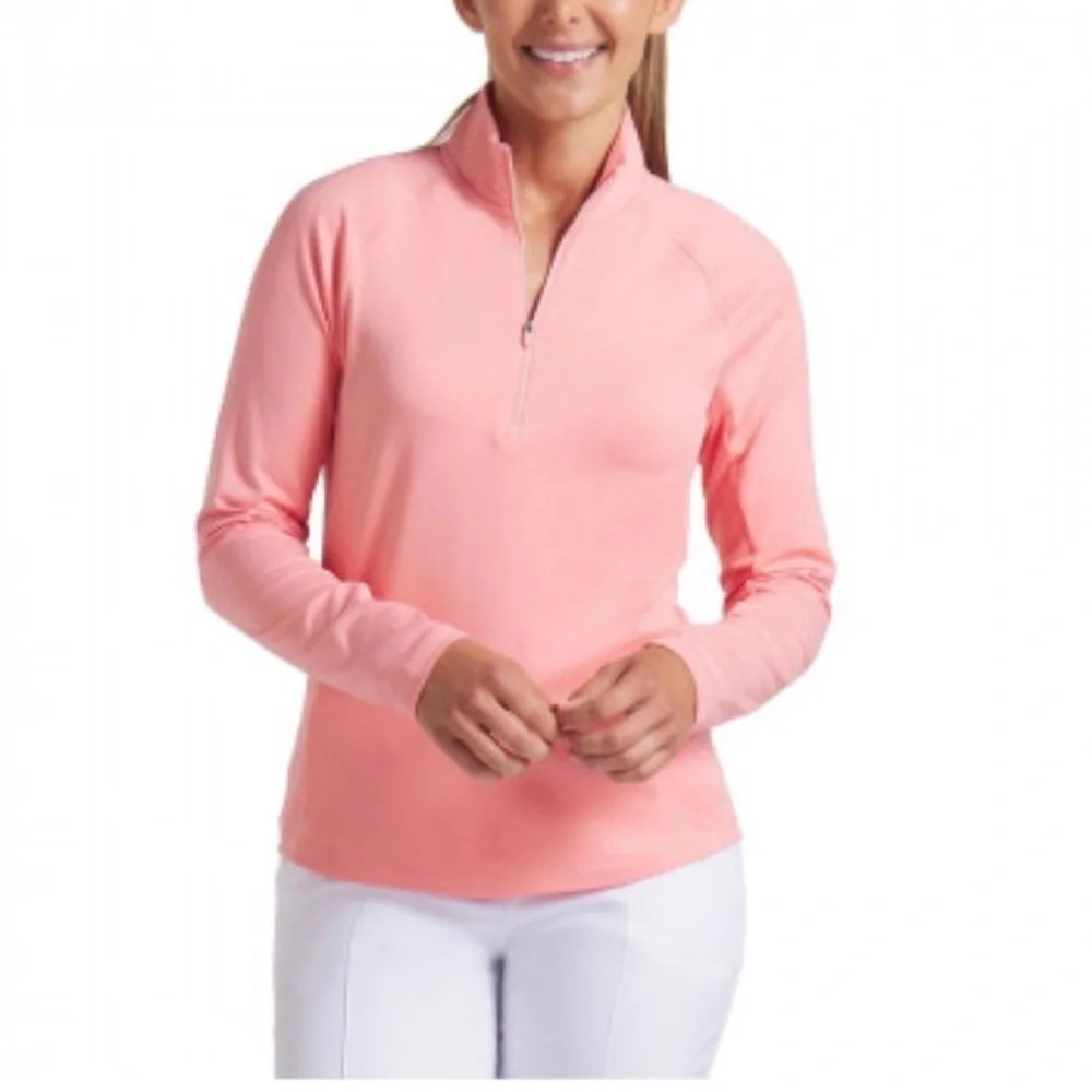 NIKE 1/2 Zip Lucky Azalea women's golf sweatshirt salmon Size XSMALL